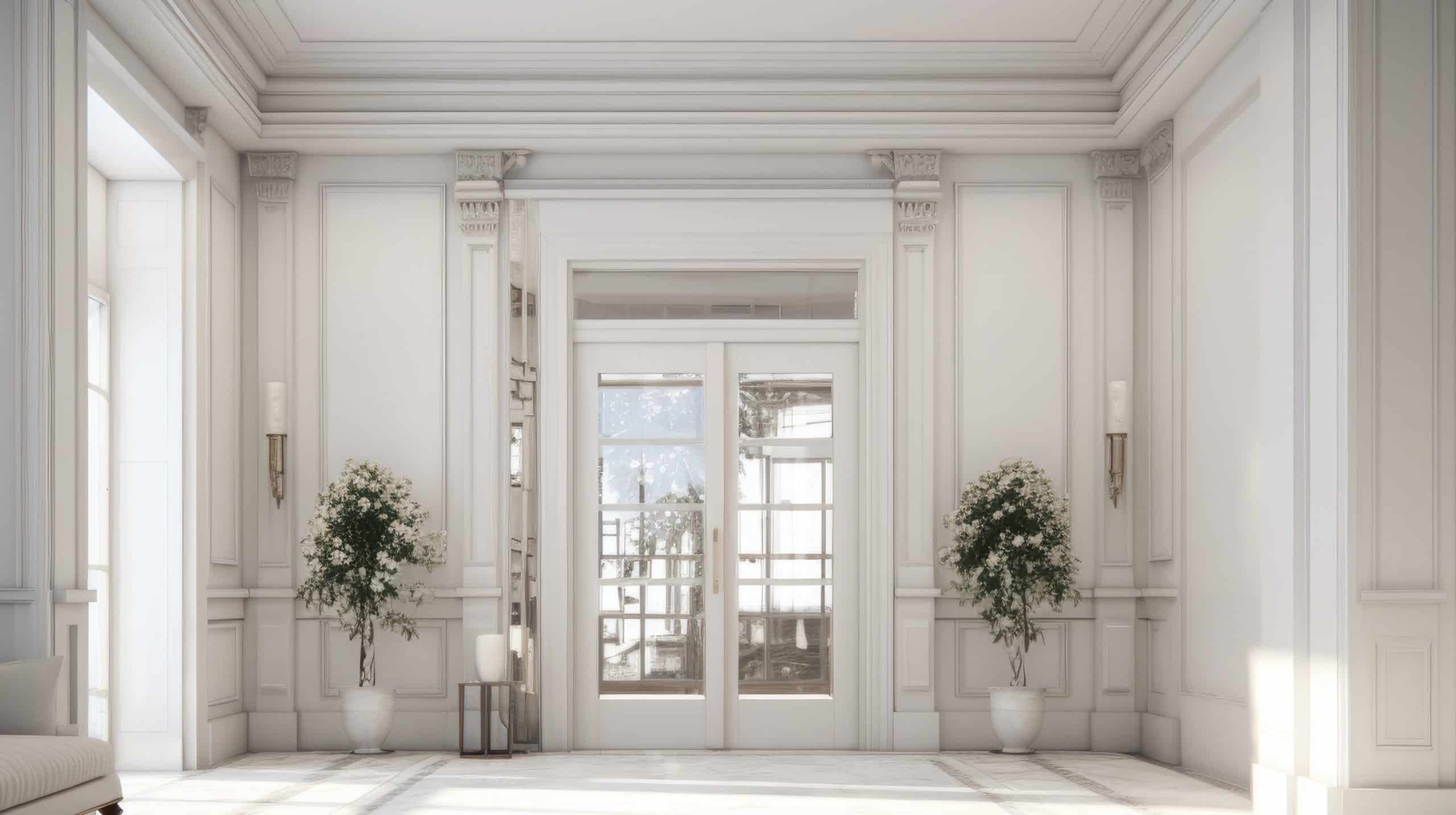 Stunning white French patio doors in a gorgeous Jacksonville, FL home